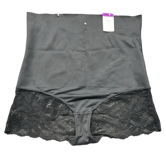 MAIDENFORM plus size 2XL black dm5704 high waist brief panty shapewear NWT - Picture 2 of 5